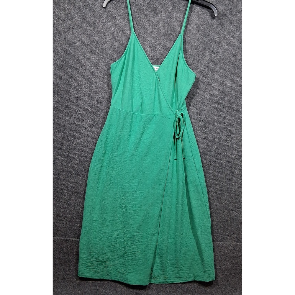 Nine West Size Small Teal Green Wrap Midi Dress